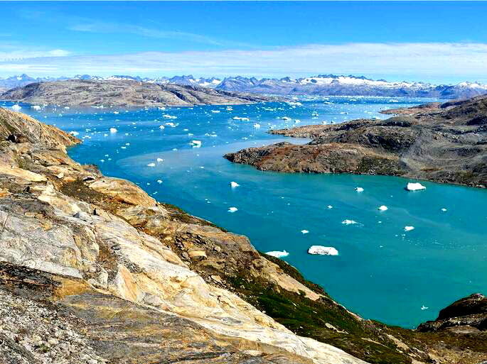 Fiorde no litoral da Dinamarca