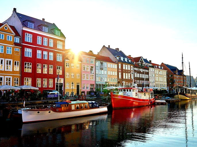 Casas em Copenhage, capital do país