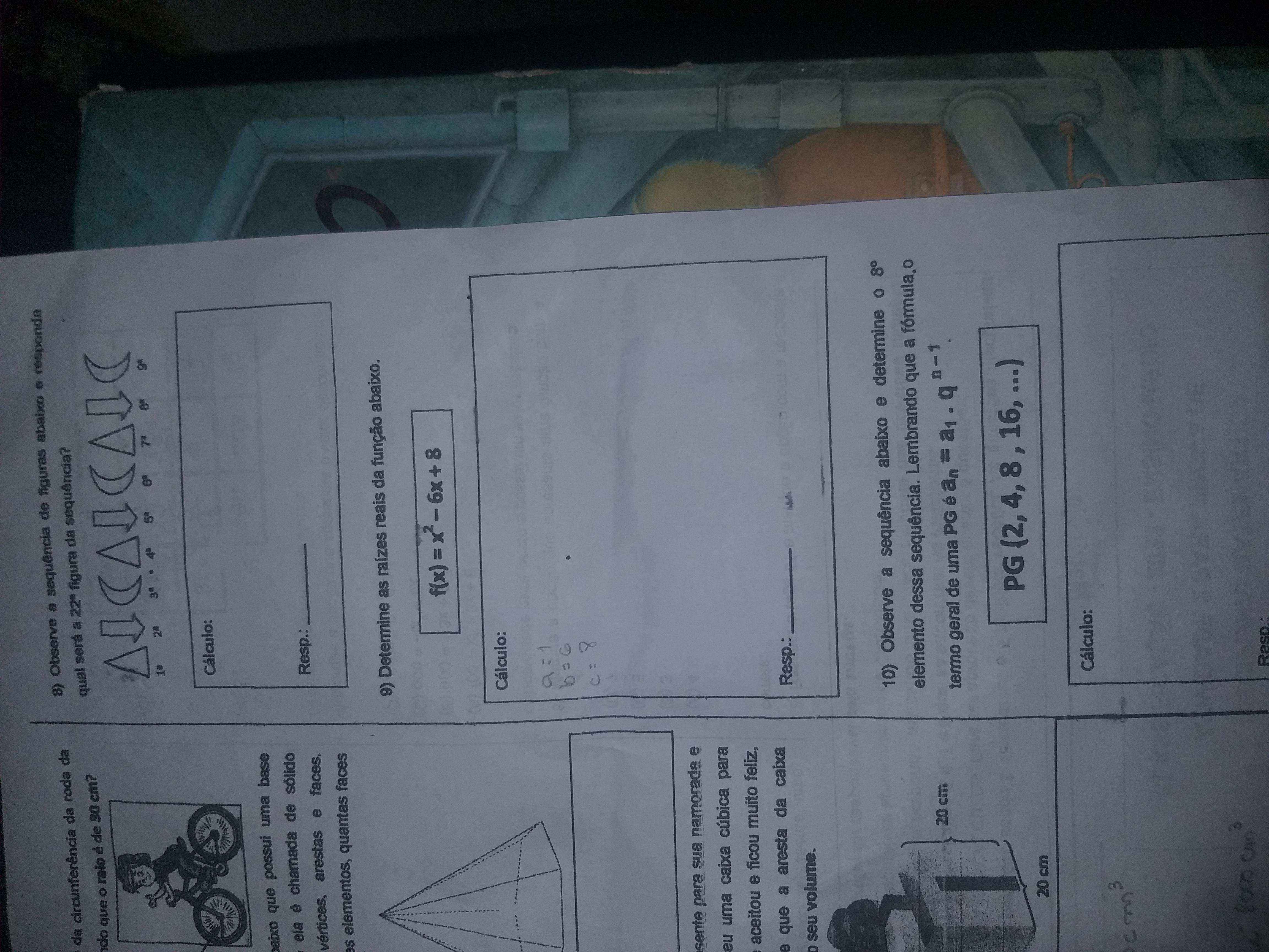 Alguém pode me ajudar nesses três cálculos? Por favor
