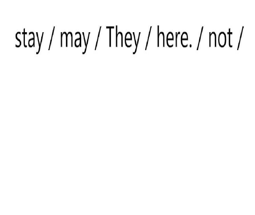 Write the words in the correct order