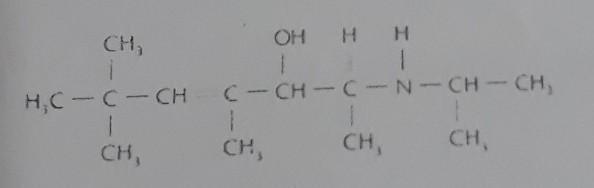Dentre os átomos de carbono que existem na cadeia carbônica abaixo, indique os primários, os secundários, os terciários e os quaternários 