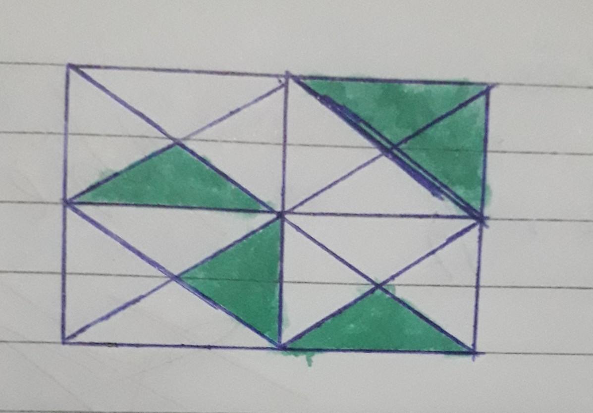 A) qual a fração que representa a parte colorida e a parte
