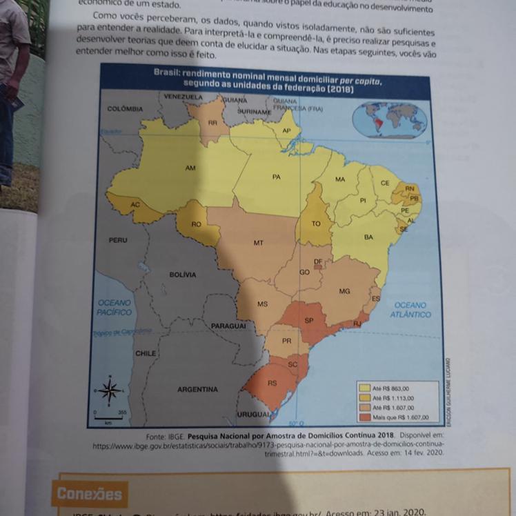 1. Observe novamente o mapa da página anterior e res