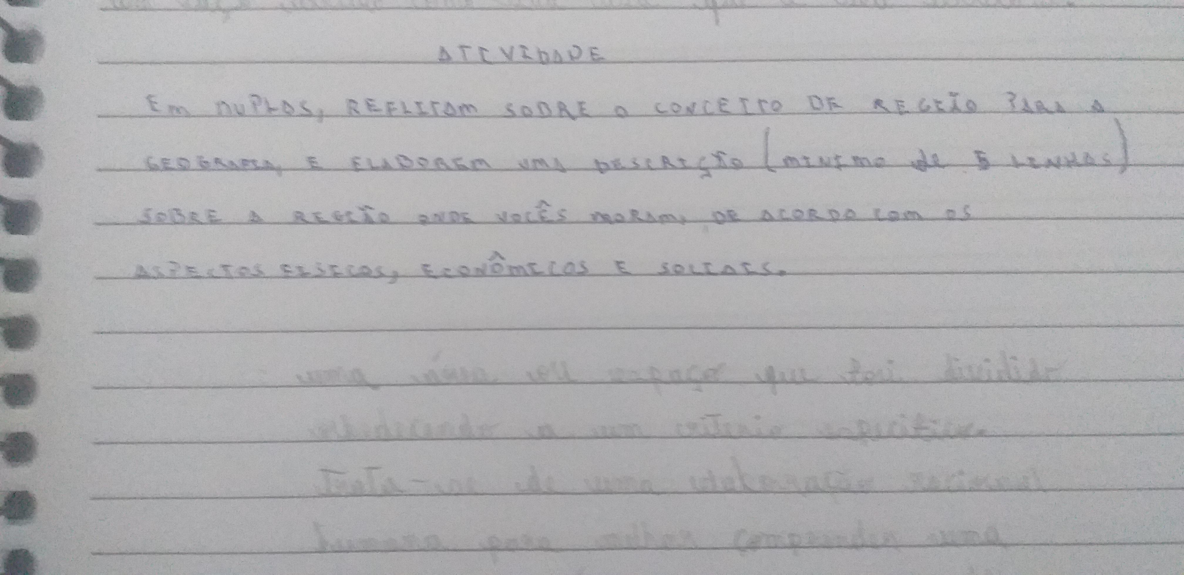 Reflitam sobre o conceito de região para a geografia,