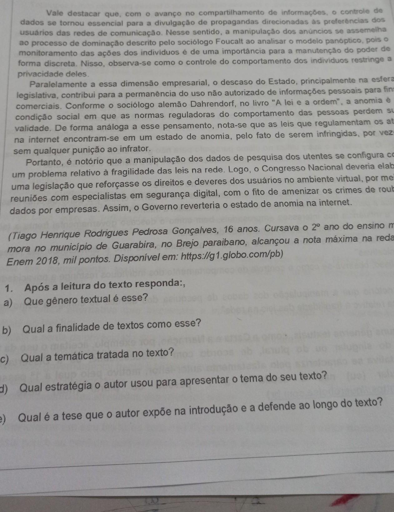 alguém sabe responder essas questões??