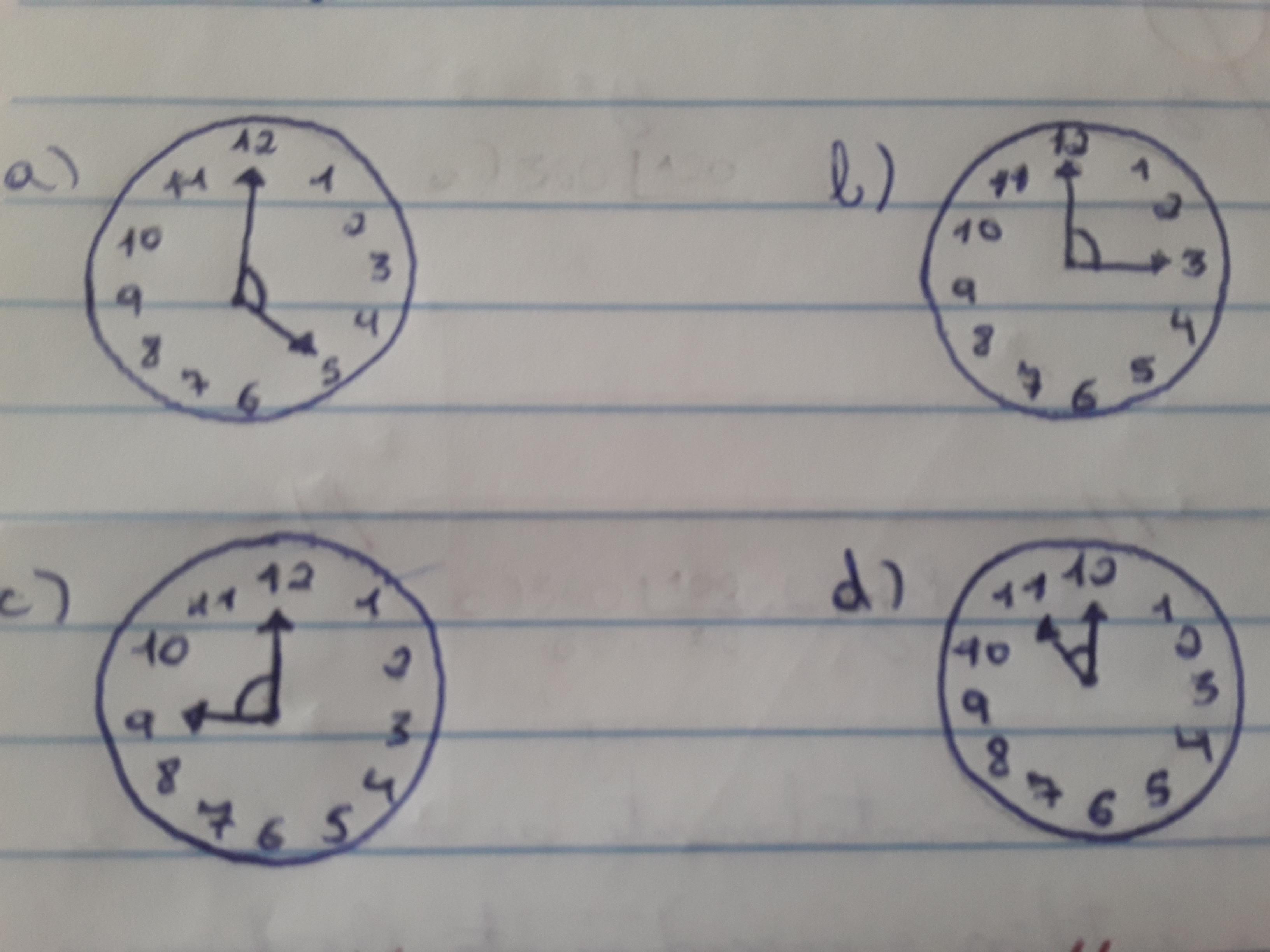 Em cada caso , calcule no caderno a medida de abertura do â