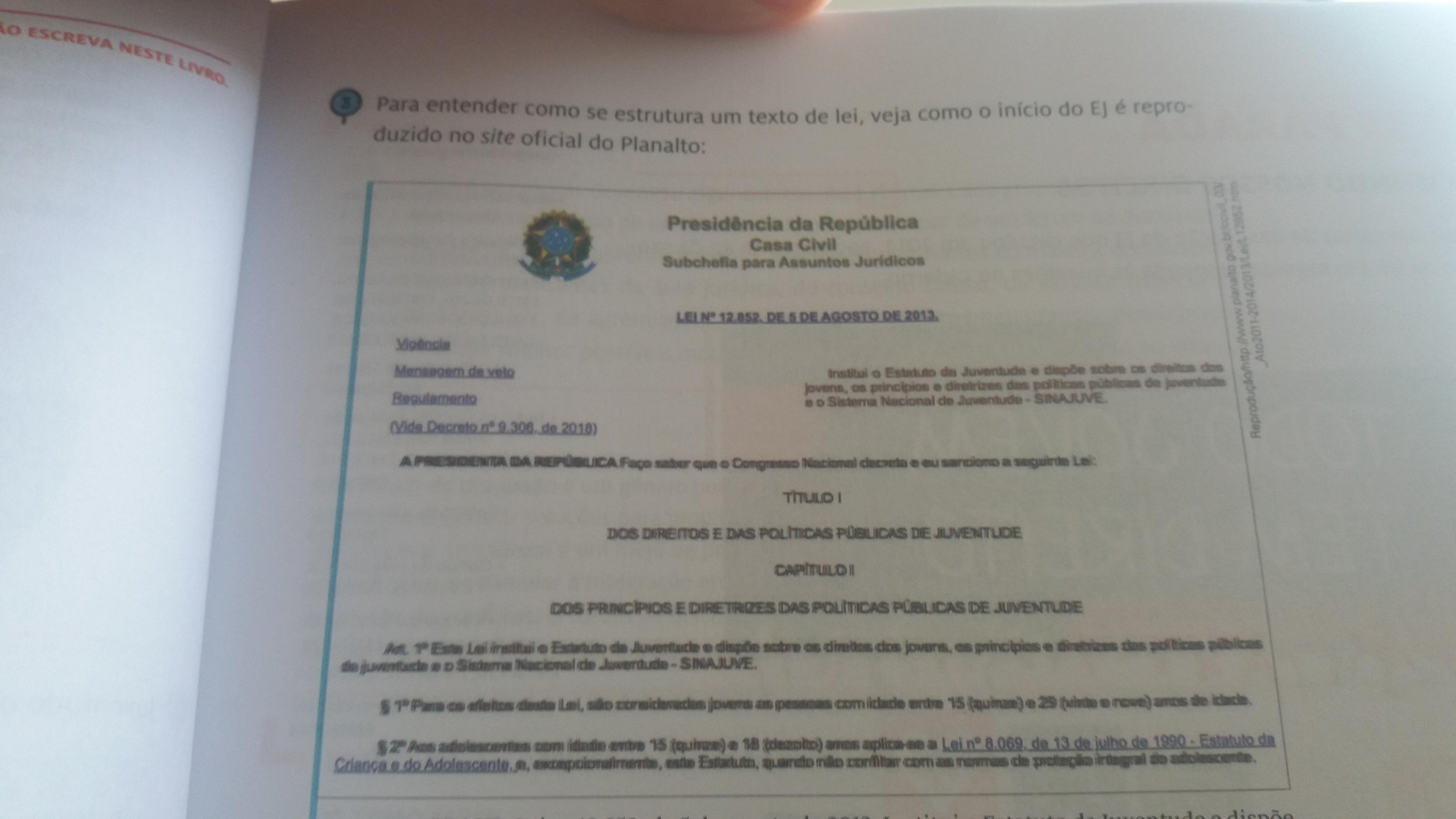 Há leis federais, estaduais e municipais qual a abrangência do ej? Que elementos da imagem você observou para responder?