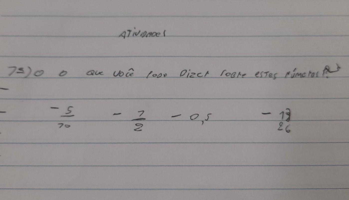 o que você pode dizer sobre estes numeros?