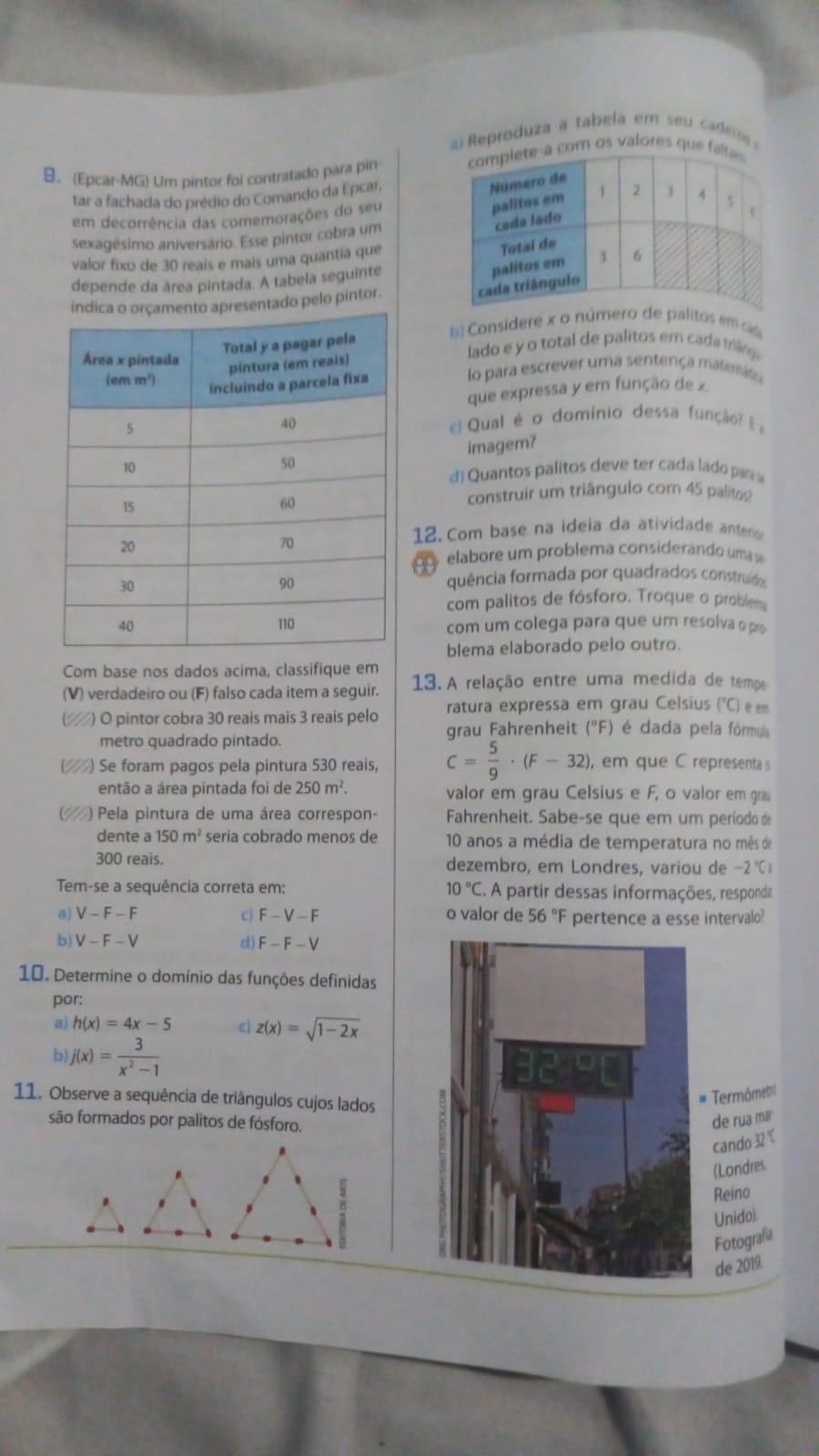 alguem pode me ajuda com as questoes 8, 9, 10 e 13