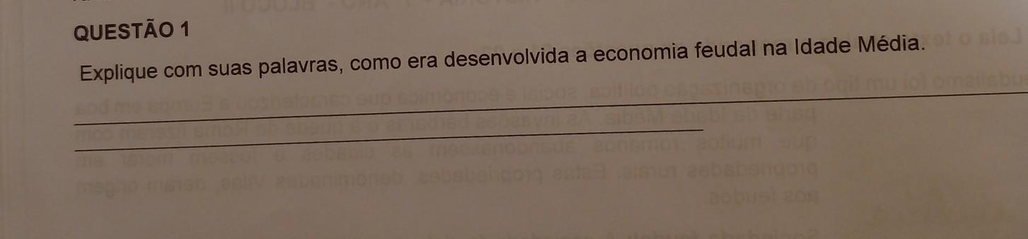 explique com suas palavras, como era desenvolvida a economia