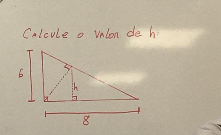 Calcule o valor de h