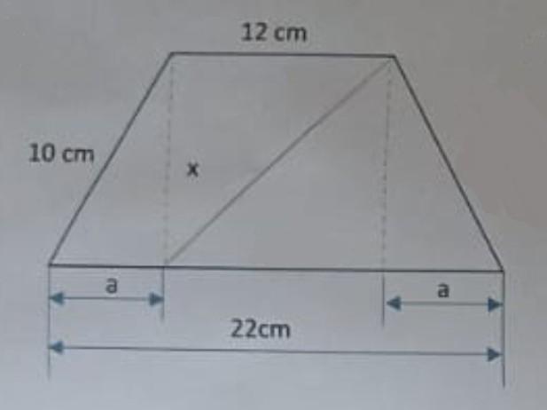 Aplicando o teorema de Pitágoras, determine a medida x indi