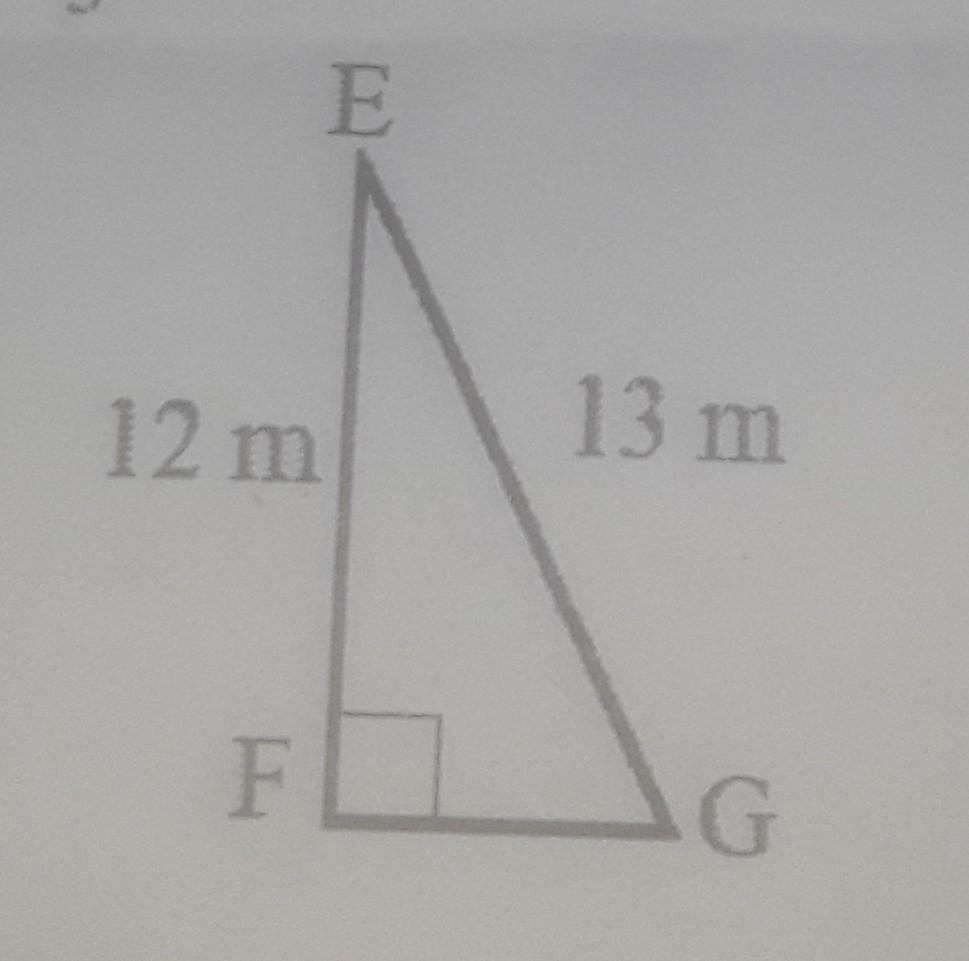 Uma pessoa caminha em linha reta do ponto E até o F, e do F até o G, conforme figura. Determine quantos metros ela caminhou.