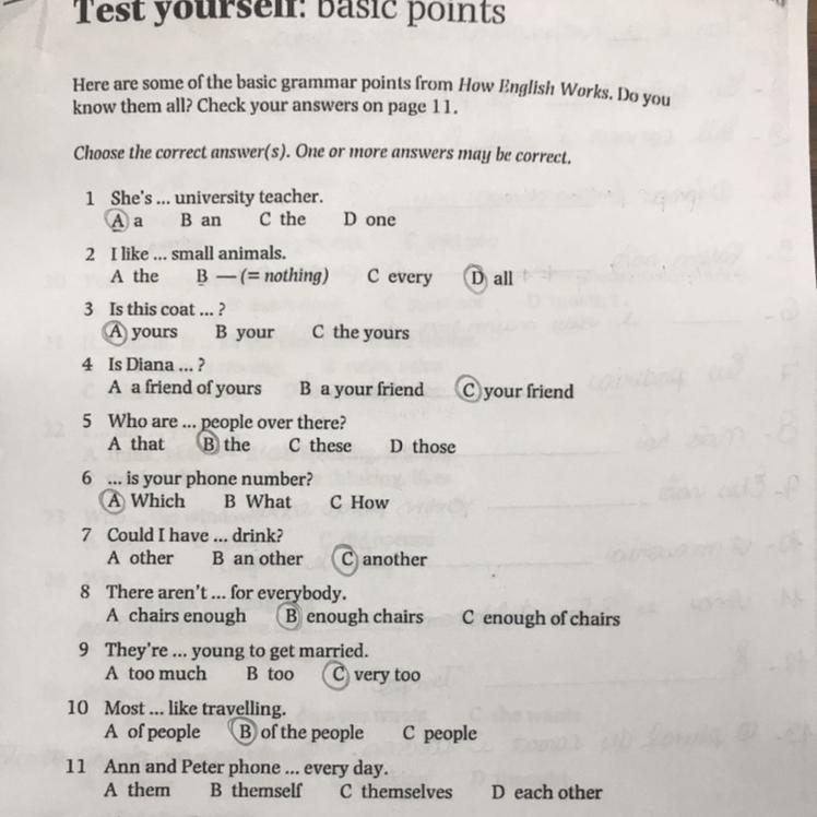Me ajudaaaaaaaaaAqui estão alguns dos pontos gramaticais básicos de Como funciona o inglês.Escolha as respostas corretas).