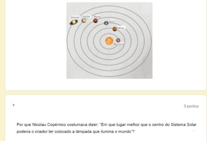 O modelo astronômico a seguir foi proposto por Nicolau Copérnico. Observe-o.