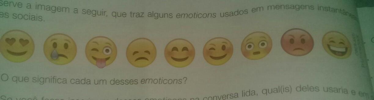 Se você fosse seria um desses emoticons na conversa lida quais deles usar em quais partes da conversa porque?