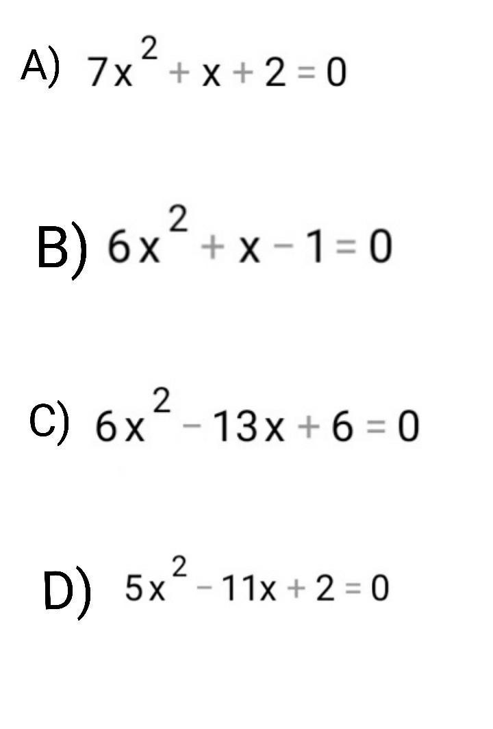 Resolva as equações determinandoos valores das raízes:
