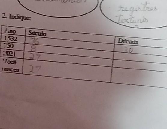 ajudem e pra amh pfvrr:/ decada e seculo
