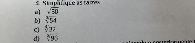 Simplifique as raizes. Helppppp