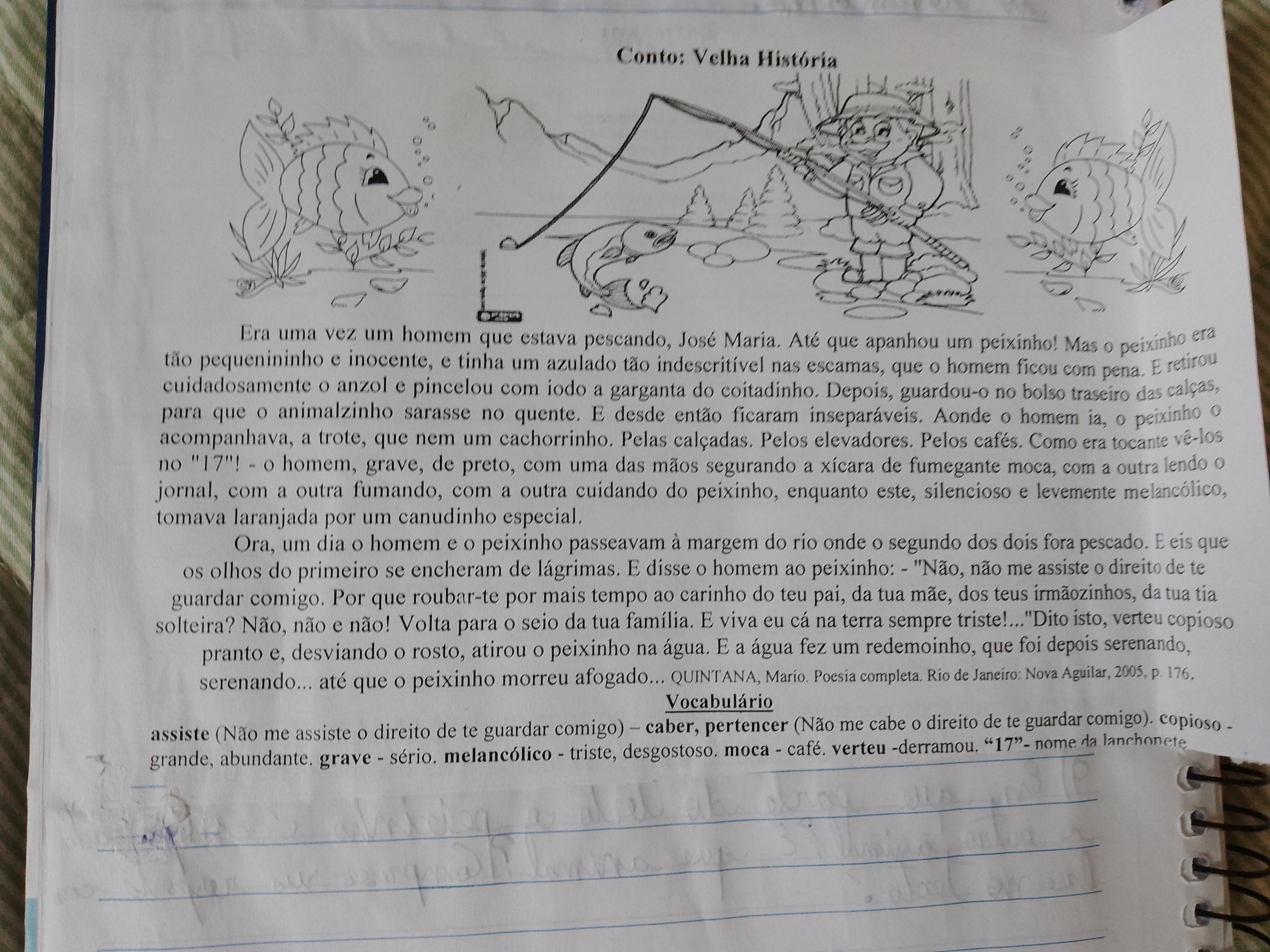 copie do texto todas as palavras que estão no diminutivo e procura explicar o uso dessas palavras pelo autor