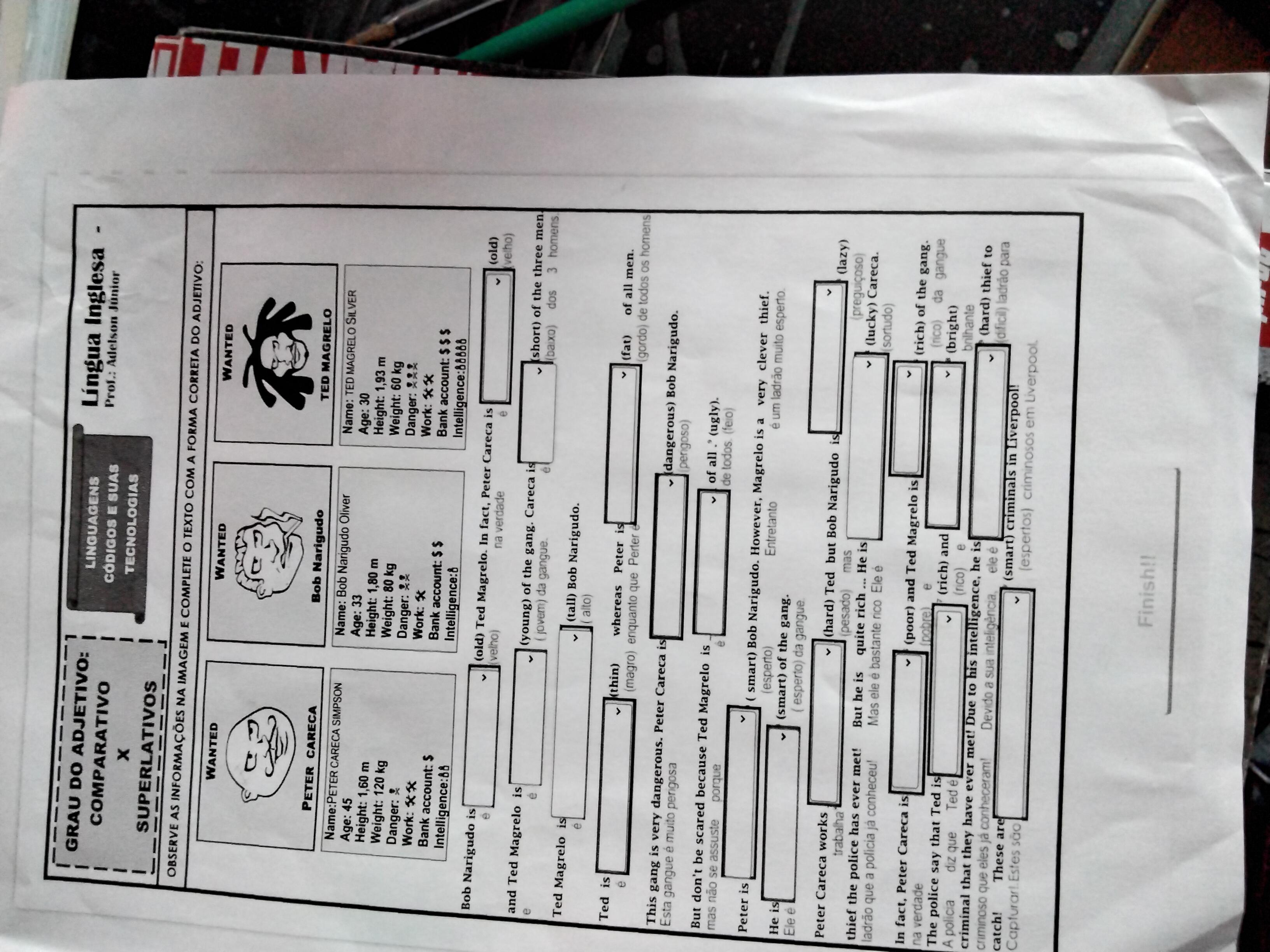 Tem que preencher rápido por favor se der