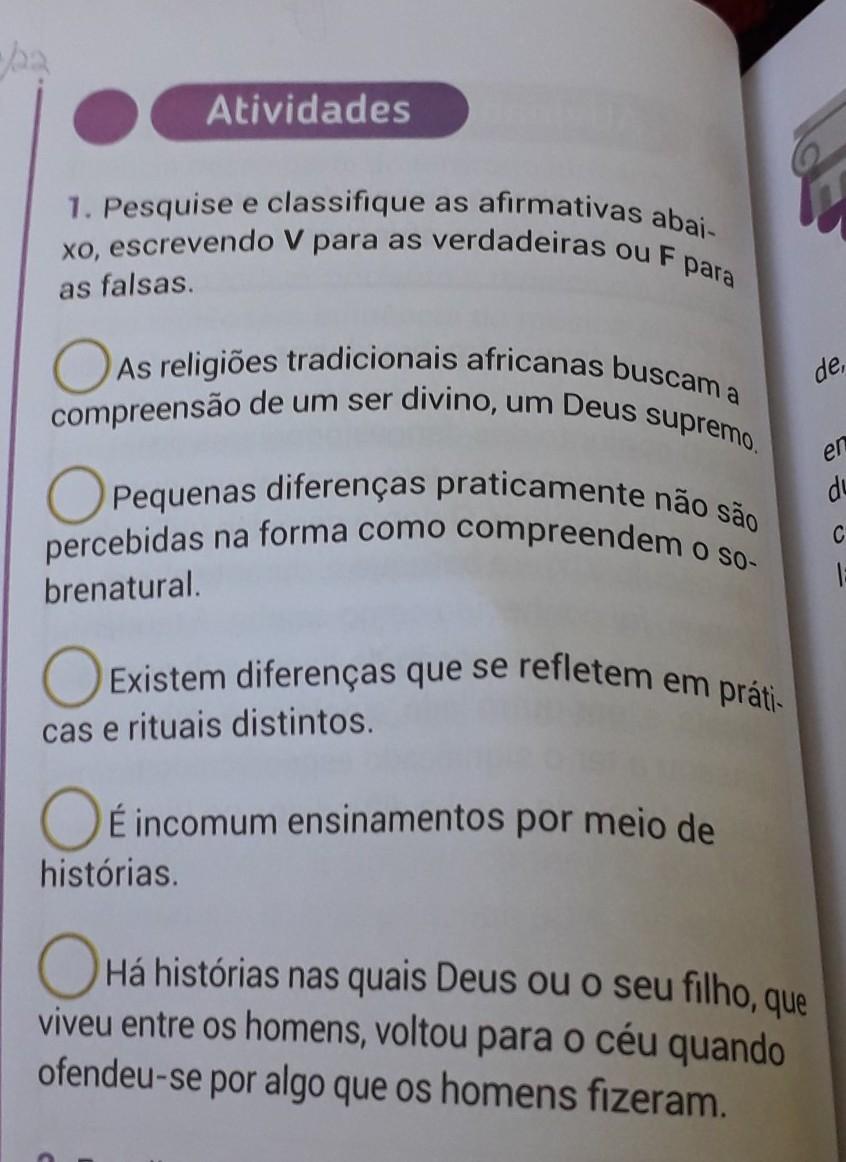 Pesquise e classifique as afirmativas abaixo, escrevendo V para as verdadeiras ou F para as falsasGente me ajuda pvrr é p