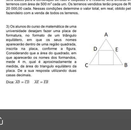 AD3) Os alunos do curso de matemática de uma