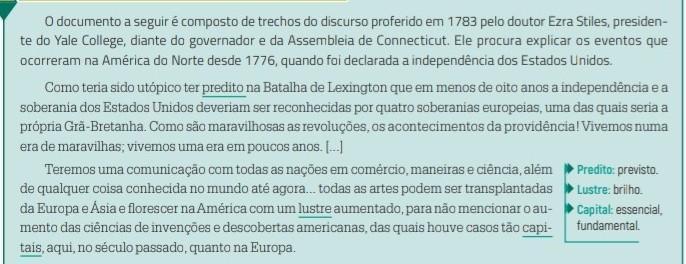 Qual deveria ser, segundo ele, o papel da então recém-nascida nação norte-americana diante das outras nações?ME AJUDEM PELO AMOR DE DE