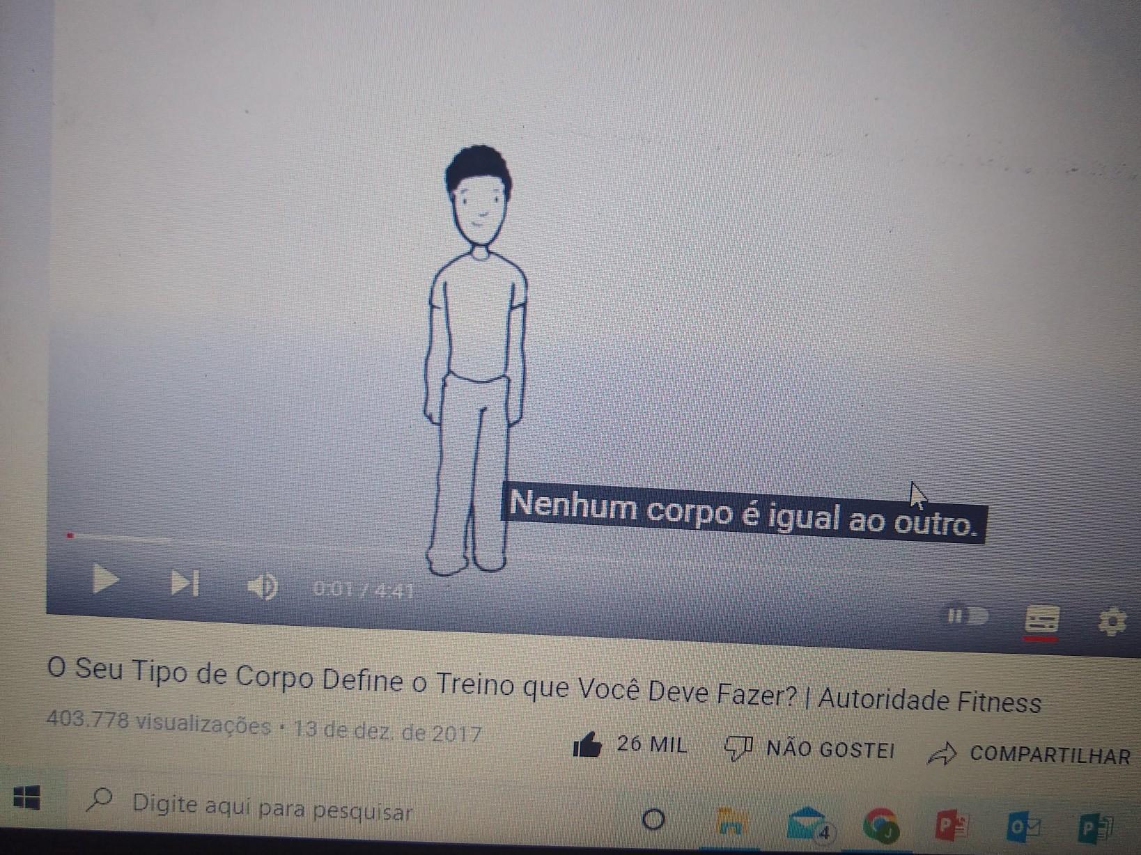 assista o vídeo sobre os tipos de corpos e faça um resumo 