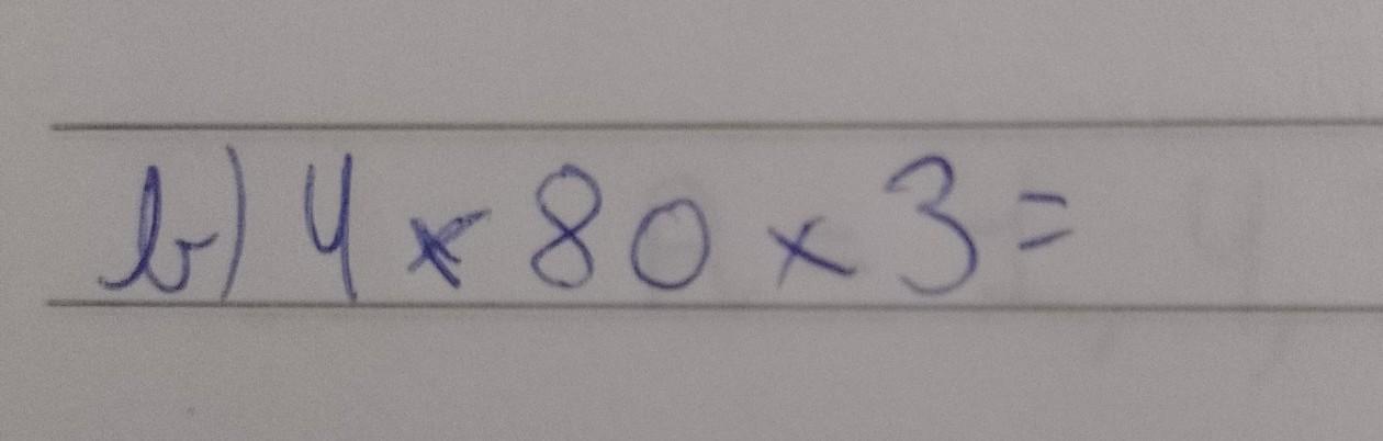 quanto é 4 x 80 x 3 ?
