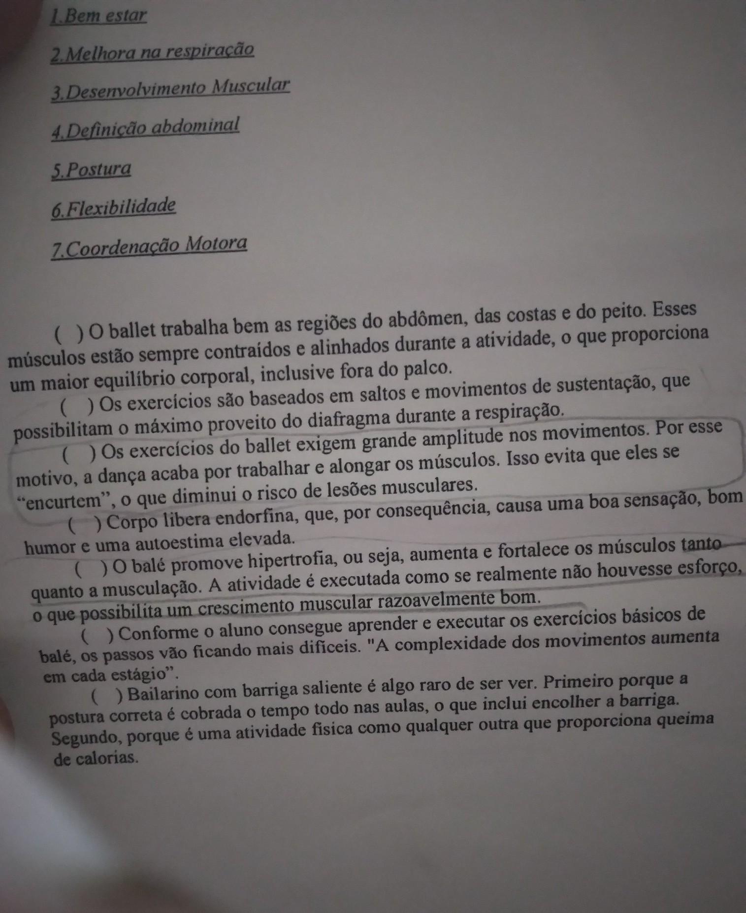 O balé comprovadamente mostrou-se uma atividade fisica bem