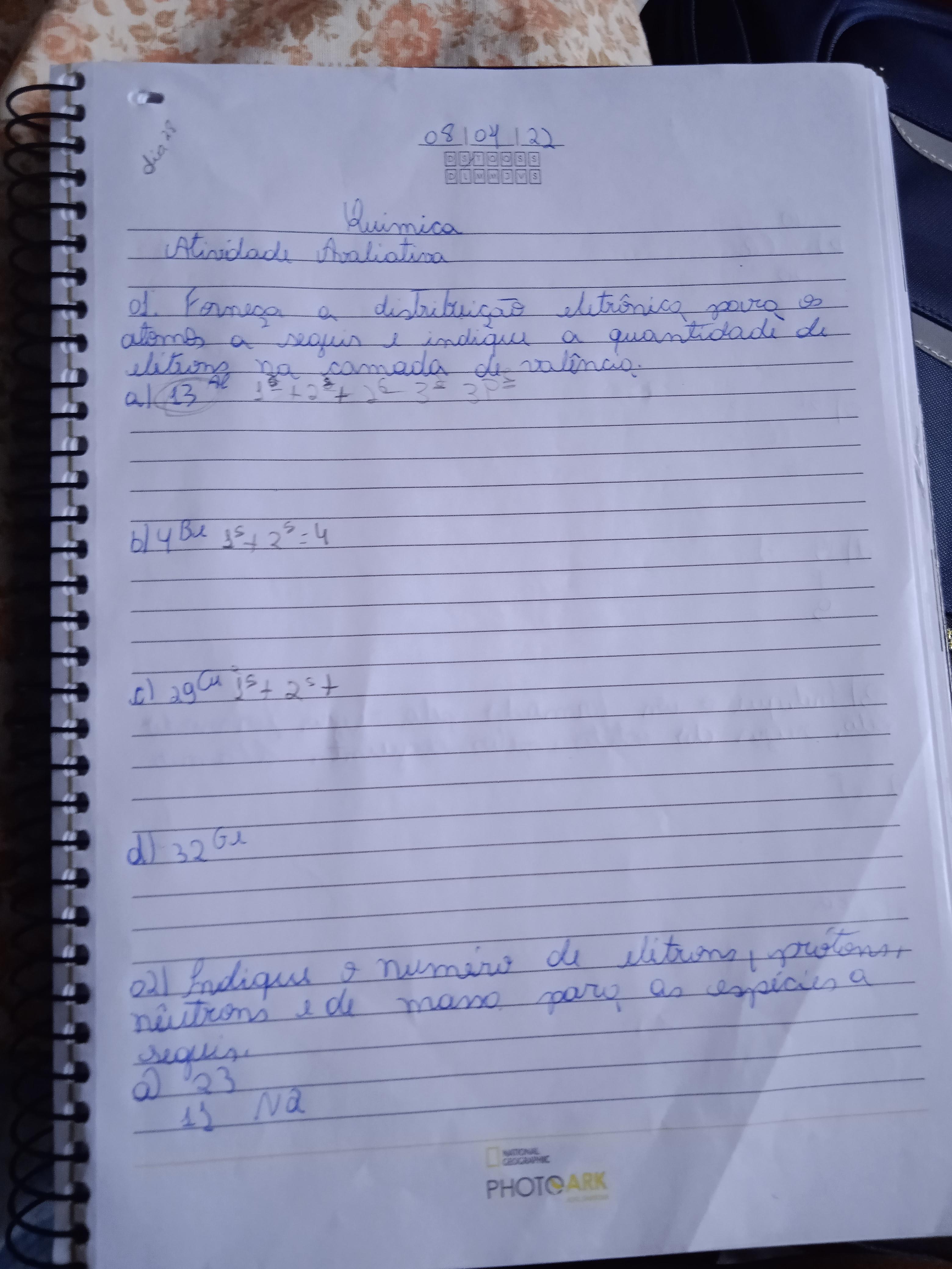 Distribuição de elétrons