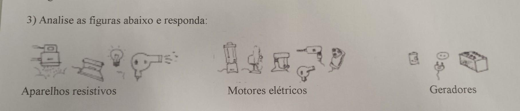 b) Que tipos de transformações de energia ocorrem nos apar